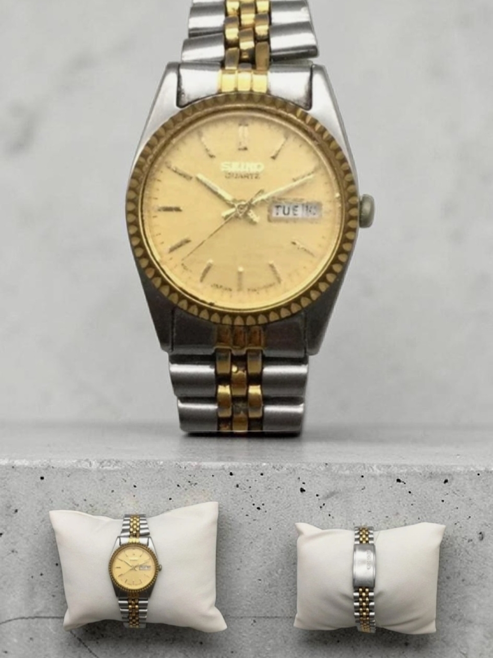 Vintage Seiko Two-Tone 23mm Day Date Woman's Watch